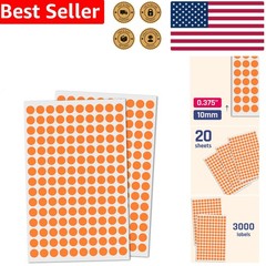 Dot Stickers Orange 3000 Round 3/8