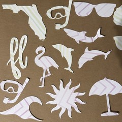 Florida Beach Vacation FL Junk Journal Cutouts