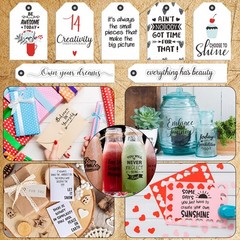 Tudomro 20 Sheets Different Transparent Scrapbook Stickers Vintage Black