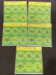 Vtg AGC St. Patrick’s Day Stickers Irish Luck Kiss Party 5 Packs