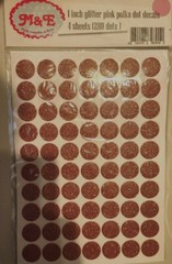 Luxury Rose Gold Polka Dot Stickers – 280 Count, 1-Inch, Multi-Use Decor