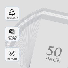 Acid Free Art Print Sleeves 9×12 Crystal Clear Storage Bags 50 Pack Picture