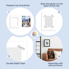 Mat Board Center, Pack of 25, 8×10 for 5×7 White Mats – Acid Free, 4-ply Thic…