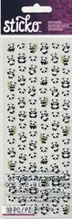 NEW! Sticko Tiny PANDAS Theme Stickers 93 pieces! 00077 Fast FREE Ship!