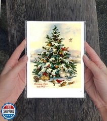 Decoupage Paper Pack (35 Sheets 6″x8″) Kittens Love Christmas FLONZ Vintage S