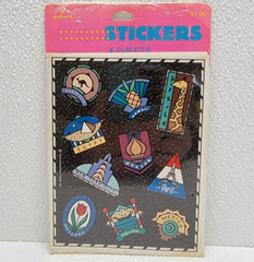 Vintage 1990 Hallmark Stickers Australia Egypt NYC Mexico etc. 4 Sheets – New!