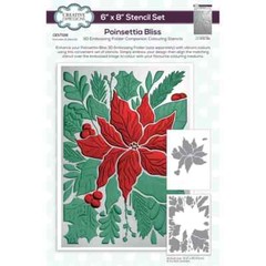 Creative Expressions STENCILS – POINSETTIA BLISS – 6 X 8