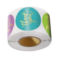 Colorful Thank You Stickers Self Adhesive Label for Business Packaging Envelopes