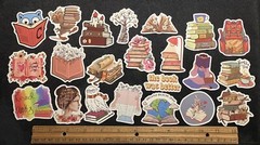 LOT OF 10 pcs BOOK READER LOVER decals love reading books nerd library nook