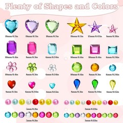 3500 Pcs Gems for Crafts, 10 Sheets Self Adhesive Jewels Stickers, Bling