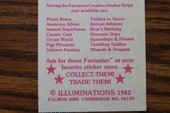 Rare 1982 Illuminations Fantasies Sticker sheet Unicorn Fantasy fairies sun moon