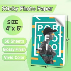 Quick Drying 4×6 Glossy Printable Sticker Paper – 50 Sheets for Crafting