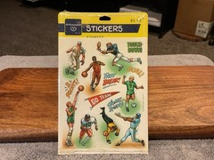 VINTAGE 80s HALLMARK STICKERS SPORTS UNOPENED ORIGINAL PACKAGE 1989