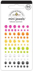 Crafts Doodlebug Mini Jewels Assorted Sizes Halloween Gems Bling Pink Orange Blk