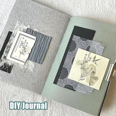 15 Sheets Handmade Scrapbook Paper Craft Mesh Fabric Scrapbooking Supplies Aesth
