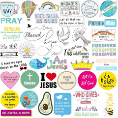 200Pcs Inspirational Christian Jesus Stickers for Kids,Bible Verse Stickers |