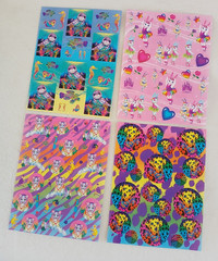 Vintage 90’s Lisa Frank Sticker Lot 4 S363 278 210 242 White Tiger Monkeys