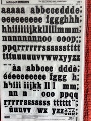 4 Letraset INSTANT LETTERING Transfer Letters Egyptienne 72 pt bold con 2