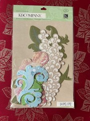 K & COMPANY FLORAL DIE CUTS – LEAVES SWIRLS SCROLLS CORNER PIECES RETIRED