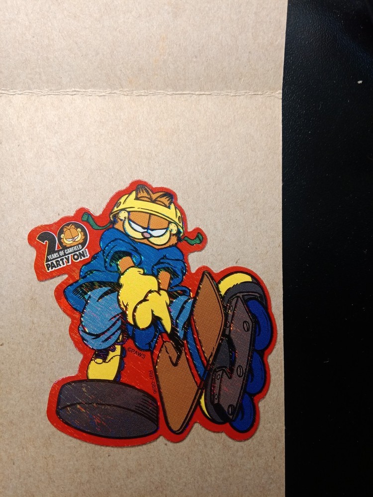 Vintage Stickers Garfield Prism Vending Machine Sticker VTG Hockey Sports