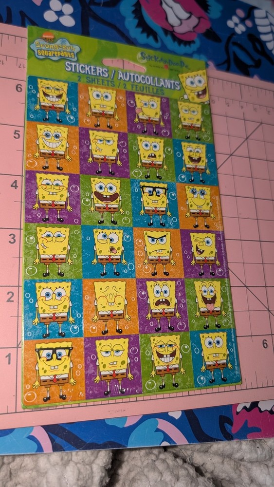 Vintage SpongeBob SquarePants Stickers Pack 2 Sheets New Pack READ