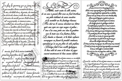 3Pcs/Set Word Rub on Transfers for Furniture and Crafts 6X12 Inch Handwritten Te