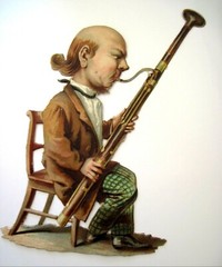 (1) Set of (6) 1800’s Musician Die Cuts Holding Their Instruments *