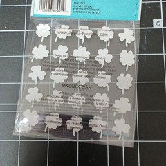 SCRAPBOOK STICKER 25p Happy St Patricks Day Ireland Luck Clover Shamrock gem