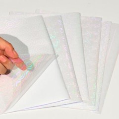 36 Sheets Holographic Sticker Paper, Clear Vinyl Laminate Film for Stickers S…