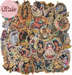 Vintage Stickers, Retro Girl Sailor Sticker Pack 100Pcs Waterproof Vinyl Decals
