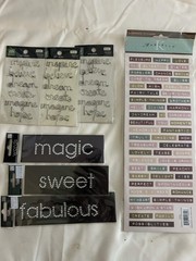 Inspirational Quotes Words Wire Rhinestone Marcella DaisyD’s Scrapbook Lot NEW