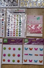 Vintage LOT Thickers American Crafts Puffy Scrapbook Stickers Letters /Dots/Gems