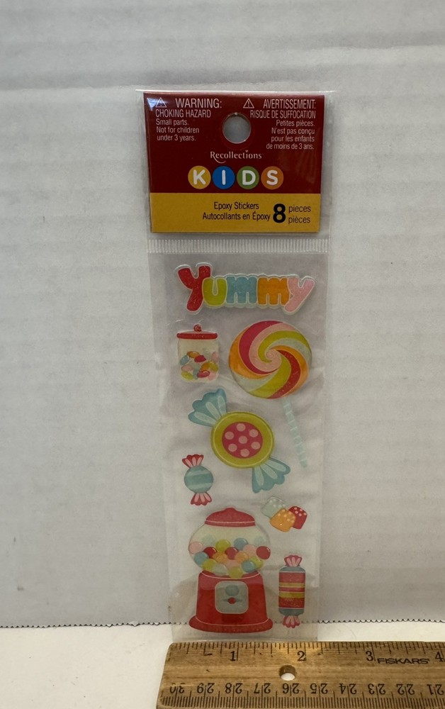 Recollections «Kids» Lollipops, Candy, Gum, Scrapbooking Epoxy Stickers, New