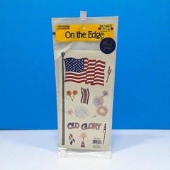 Patriotic Vintage Sticker Lot K&Company 4th of July 1998 American Flag Old Glory