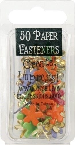 Tropical-Funky Flowers Brads Paper Fasteners