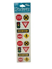 (4) Sealed Sheets Frances Meyer Stickers ST-425 Road Signs NOS Vintage