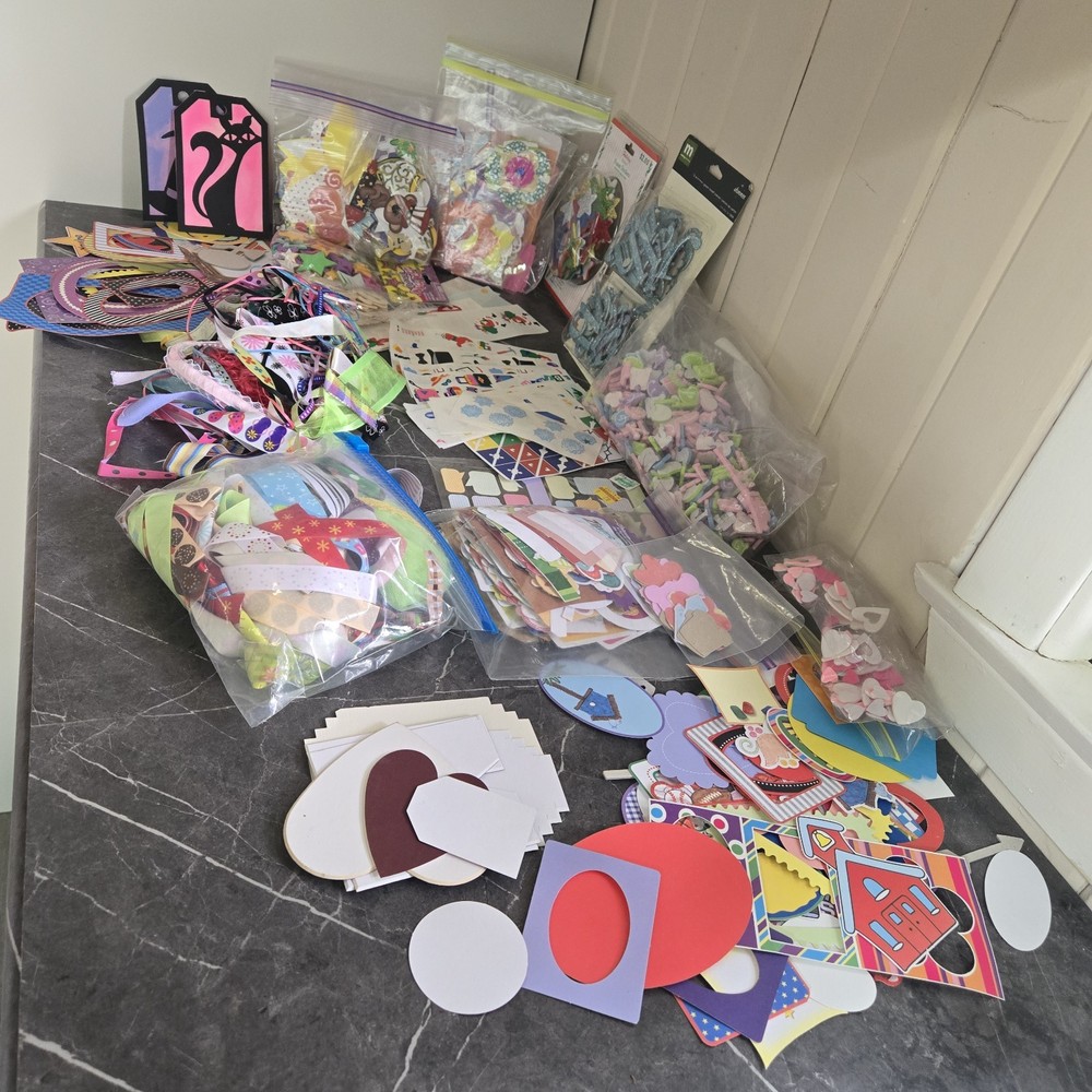 Mixed Crafting Lot Paper Crafts Scrapbooks Cards Junk Journals 100’s Of Pieces