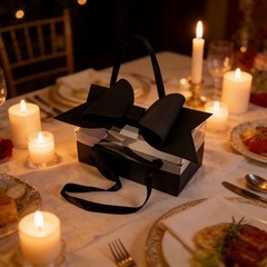 10pcs Vintage Floral & Fruit Clear Gift Boxes with Bows, Decorative Boxes6825