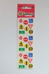 Vintage SandyLion Kromekote Street Road Signs Sealed Stickers