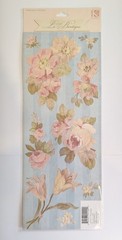 La Boutique Chateau Florals Glitter Embossed Scrapbooking Stickers By K&Company
