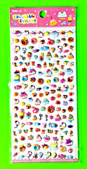 Sweet Treats Mini Puffy Stickers Pack Ice Cream Cupcakes Candy Donuts