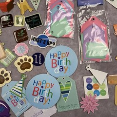 Huge lot CHIPBOARD And EPOXY TAGS Scrapbooking Embellishments Paper Art Stamping