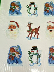 Vintage Christmas Stickers Galaxy Greeting 1996 Holiday 50 stickers per pack