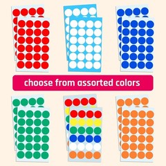 1200 Pack, 1″ Round Dot Stickers Circle Labels – Yellow