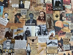 #780 – RARE WILD WEST GUNFIGHTER GAMBLER LAWMEN OUTLAW JUNK JOURNAL KIT 100+ PCS