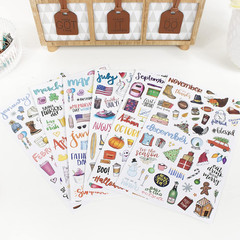 Bloom Daily Planners Holiday Seasonal Planner Sticker Sheets – Vintage Seasonal