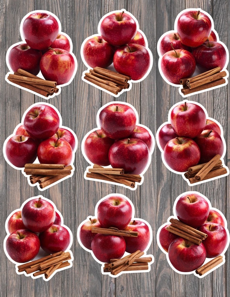 Cinnamon Apples Die Cut Vinyl Stickers Scrapbooking Laptop Waterbottle