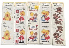 Vtg Suzys Zoo Sticker Sheets Lot of 5 Quack Friends Bear 9590 9863 9620 9639