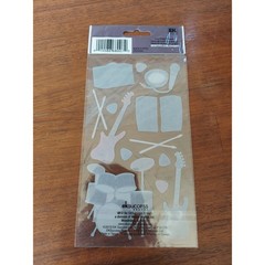 EK Success Sticko Rock & Roll Stickers Scrapbooking Music Guitar Drums