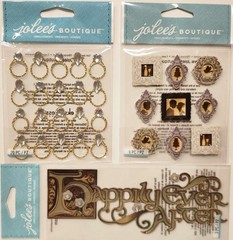 Lot Of 10 JOLEE’S BOUTIQUE K&Co Creative Touch 3D Scrapbooking Stickers WEDDING